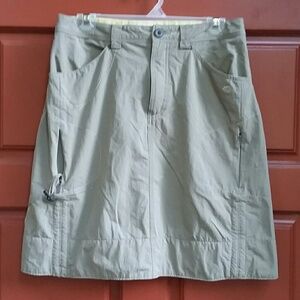 Light Olive Utility A-Line Skirt